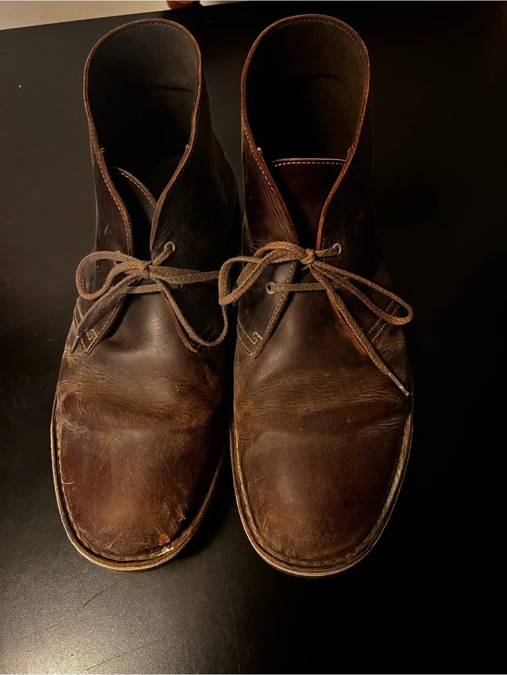 Clarks Dark Brown Leather Chukka Boots